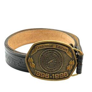 International Union Of Operating Engineers Belt Buckle 1896-1996 Levi's Belt 36
